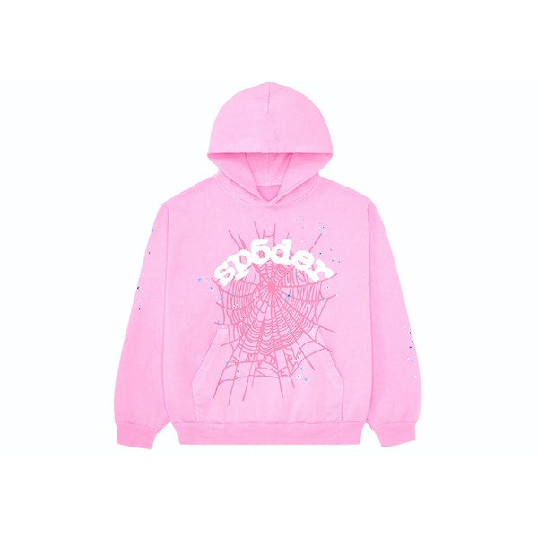 Sp5der OG Web Pink Hoodie