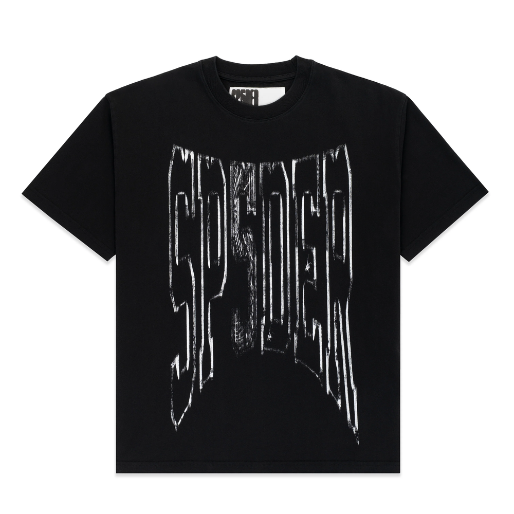 Sp5der Diffused Collegiate Black Tee