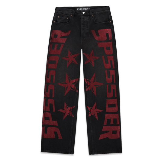 Sp5der MX555 Black Denim Pants