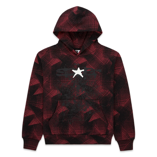 Sp5der Plaid Splatt Hoodie