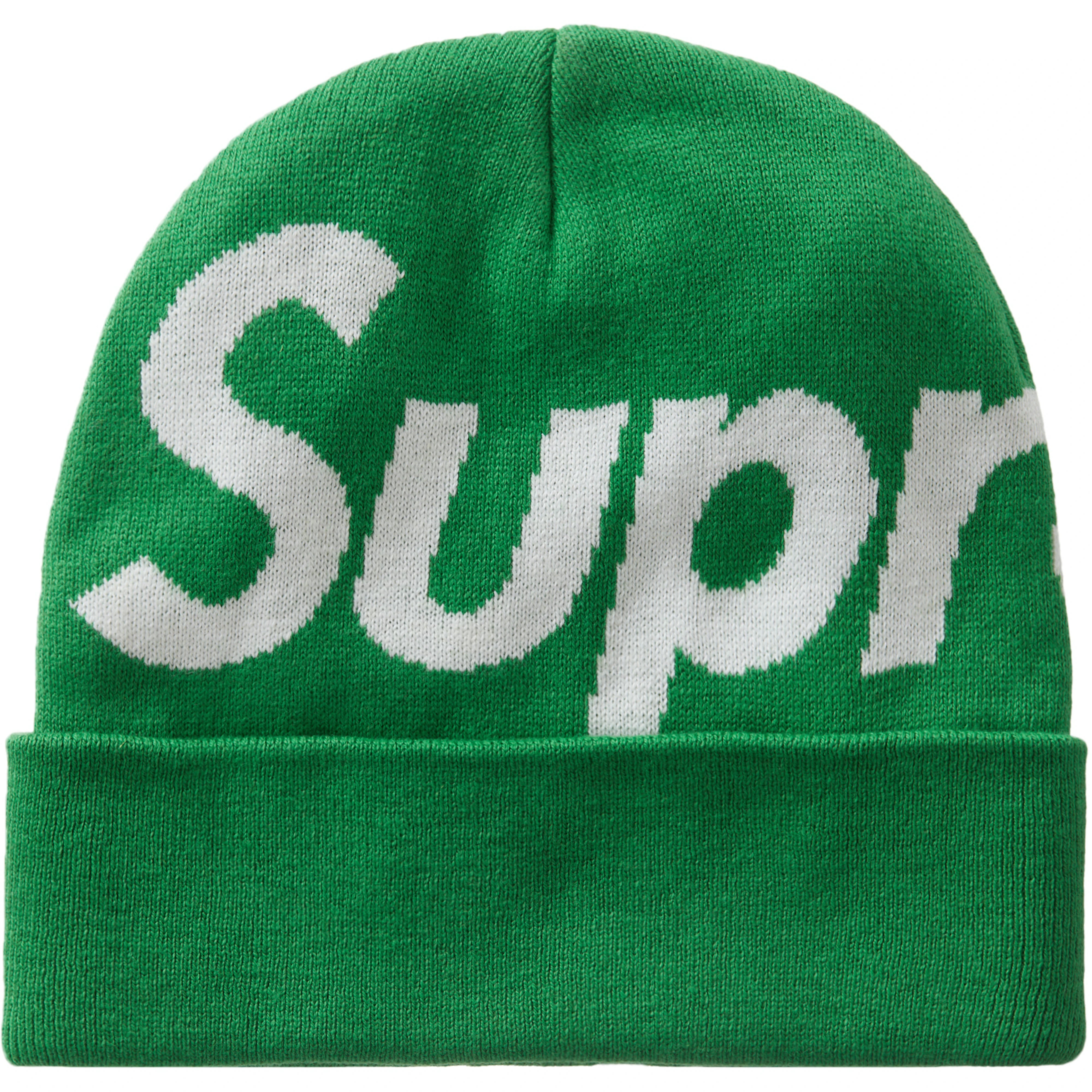 Supreme Big Logo Green Beanie – WyCo Vintage Broadway