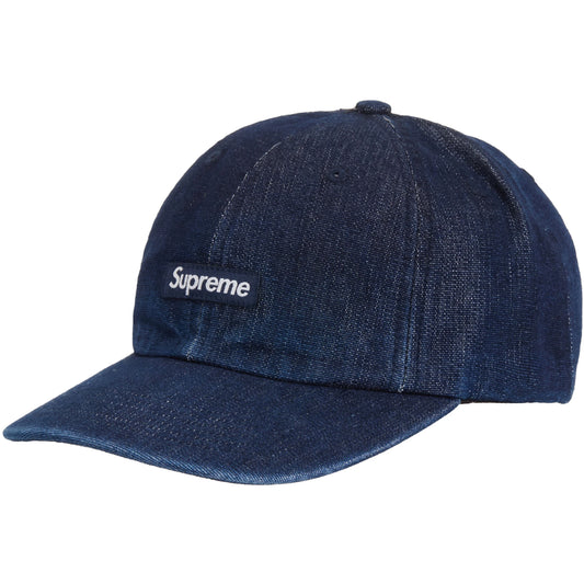 Supreme Cordura Denim Small Box Blue 6-Panel Hat
