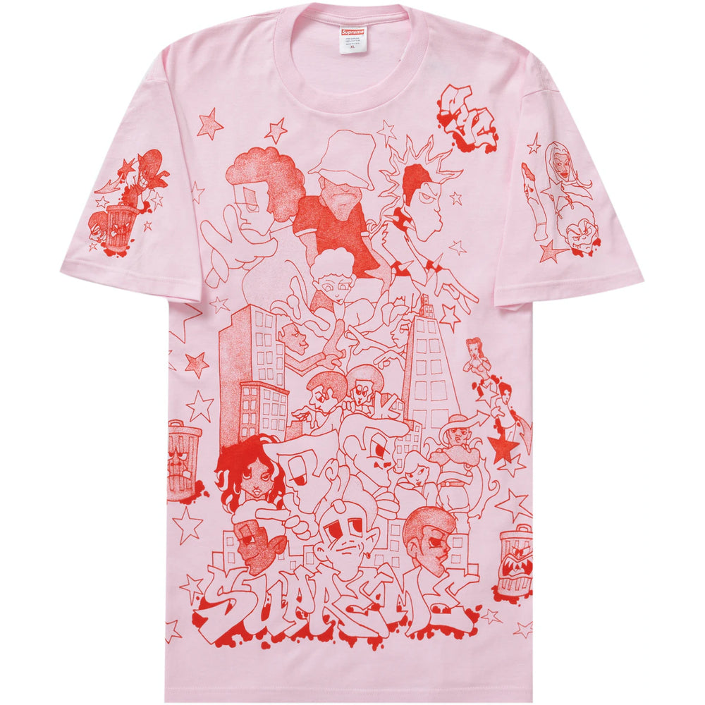 Supreme Downtown Light Pink Tee