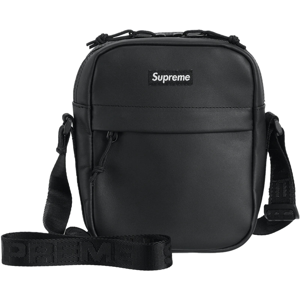 Supreme Leather Black Shoulder Bag