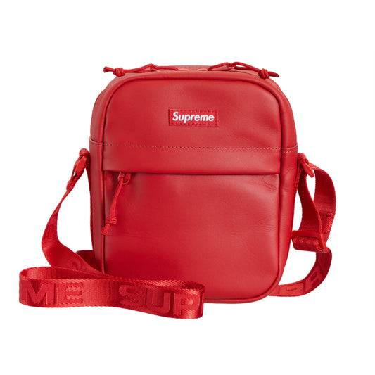 Supreme Leather Red Shoulder Bag