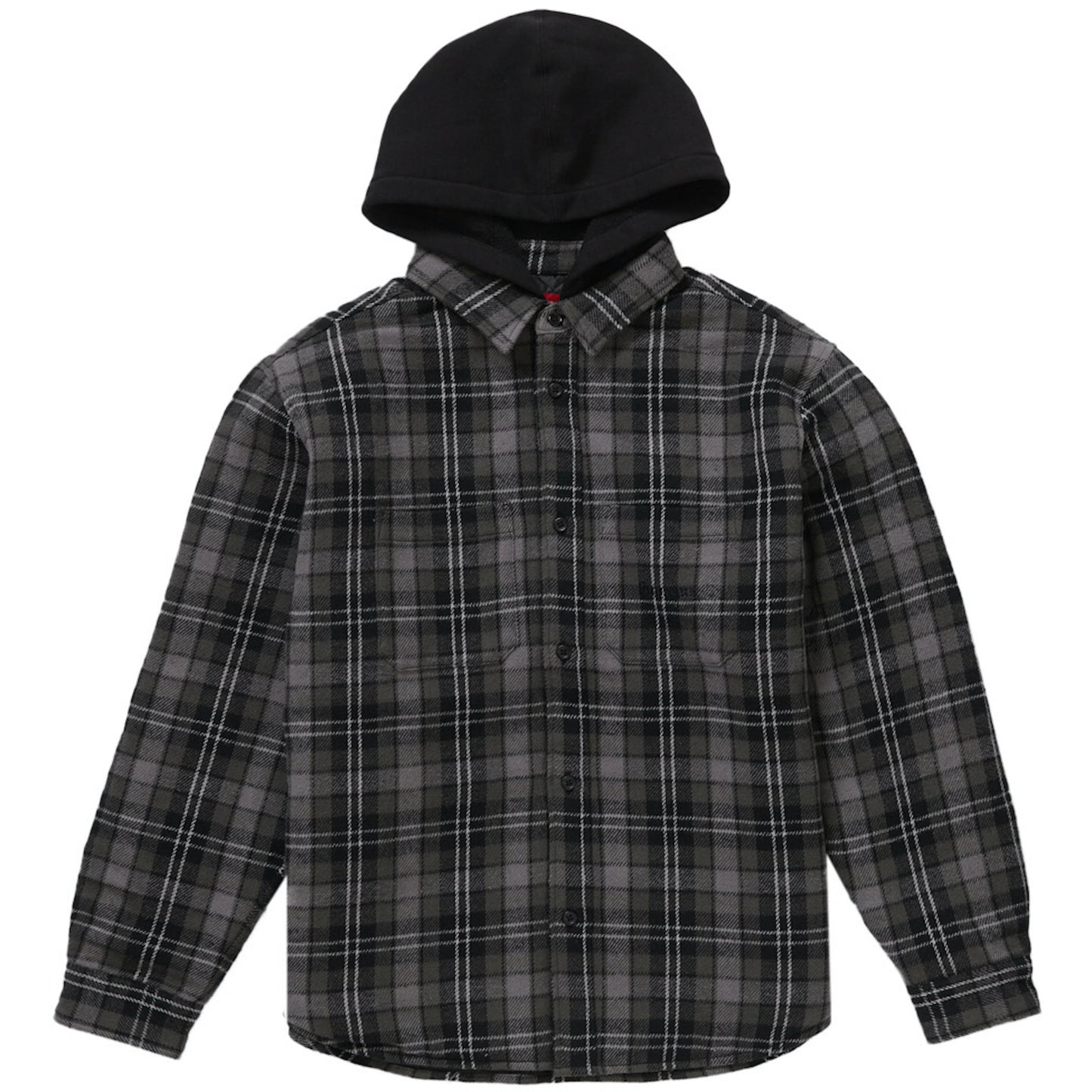 Supreme Tartan Black Flannel Hoodie WyCo Vintage Broadway
