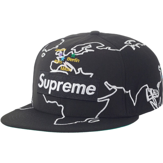 Supreme Worldwide Box Logo New Era Black Hat