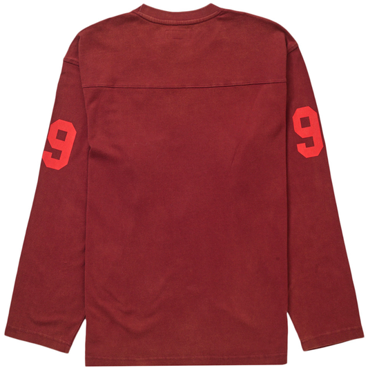 Supreme 99 Maroon Longsleeve Football Top