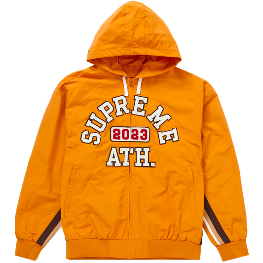 Supreme Applique Orange Hooded Track Jacket
