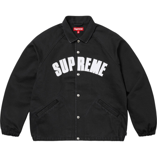 Supreme Arc Black Denim Coaches Jacket