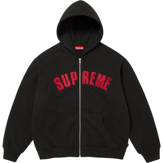 Supreme Arc Thermal Lined Black Zip Up Hoodie