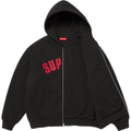 Supreme Arc Thermal Lined Black Zip Up Hoodie