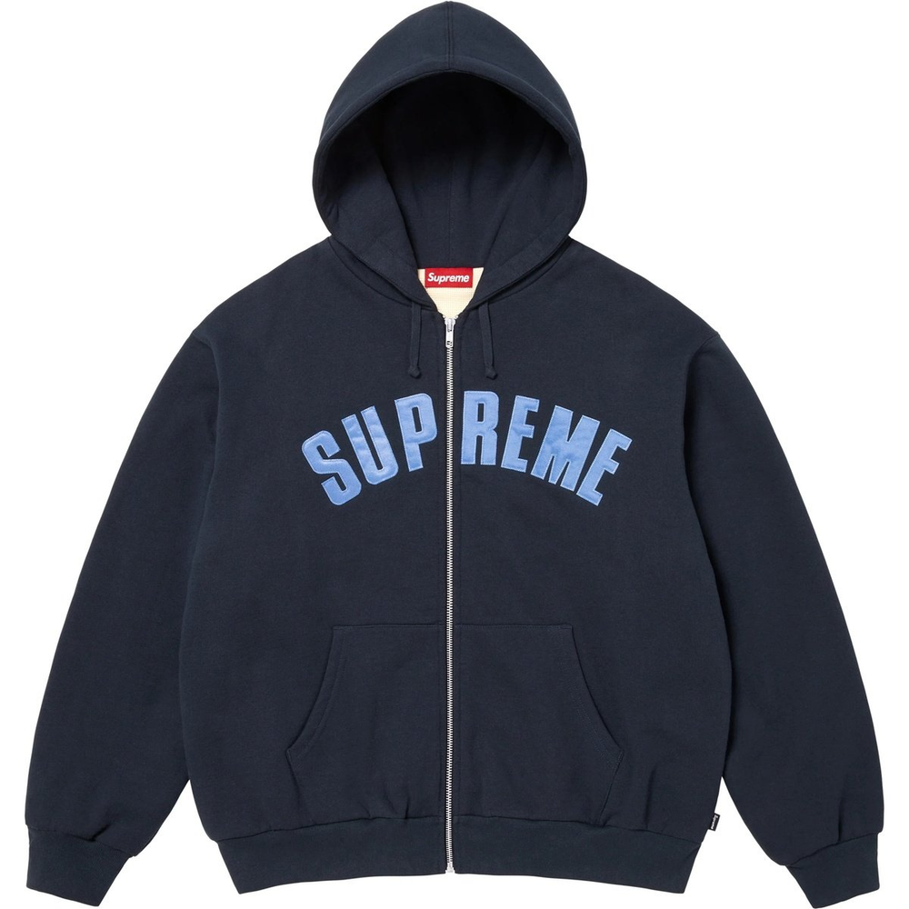 Supreme Arc Thermal Lined Navy Zip Up Hoodie