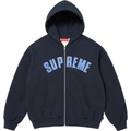 Supreme Arc Thermal Lined Navy Zip Up Hoodie