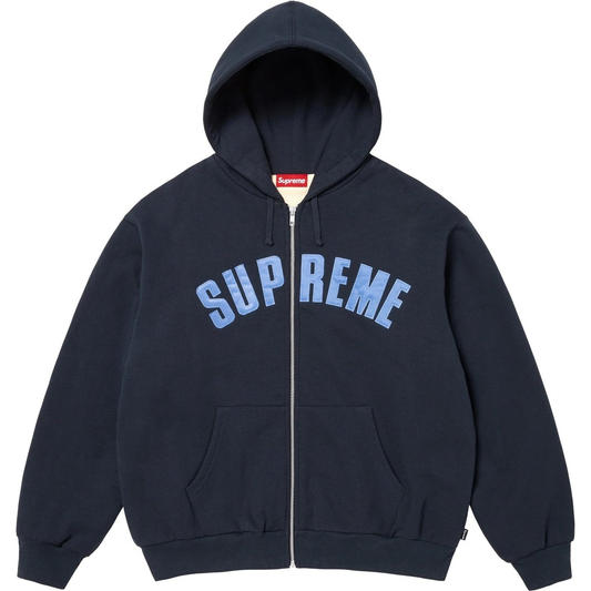 Supreme Arc Thermal Lined Navy Zip Up Hoodie