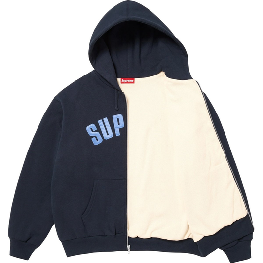Supreme Arc Thermal Lined Navy Zip Up Hoodie