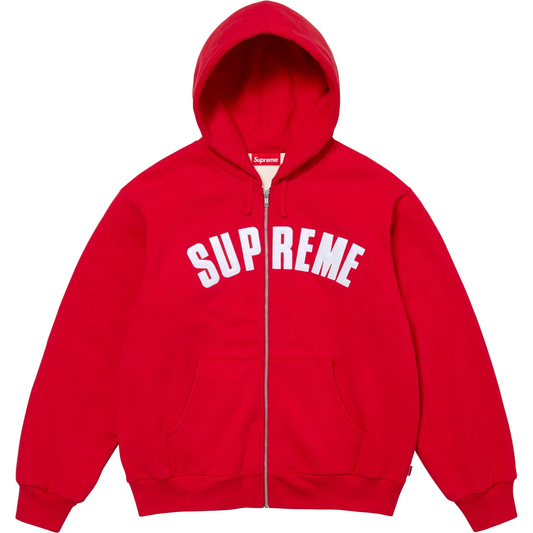 Supreme Arc Thermal Lined Red Zip Up Hoodie