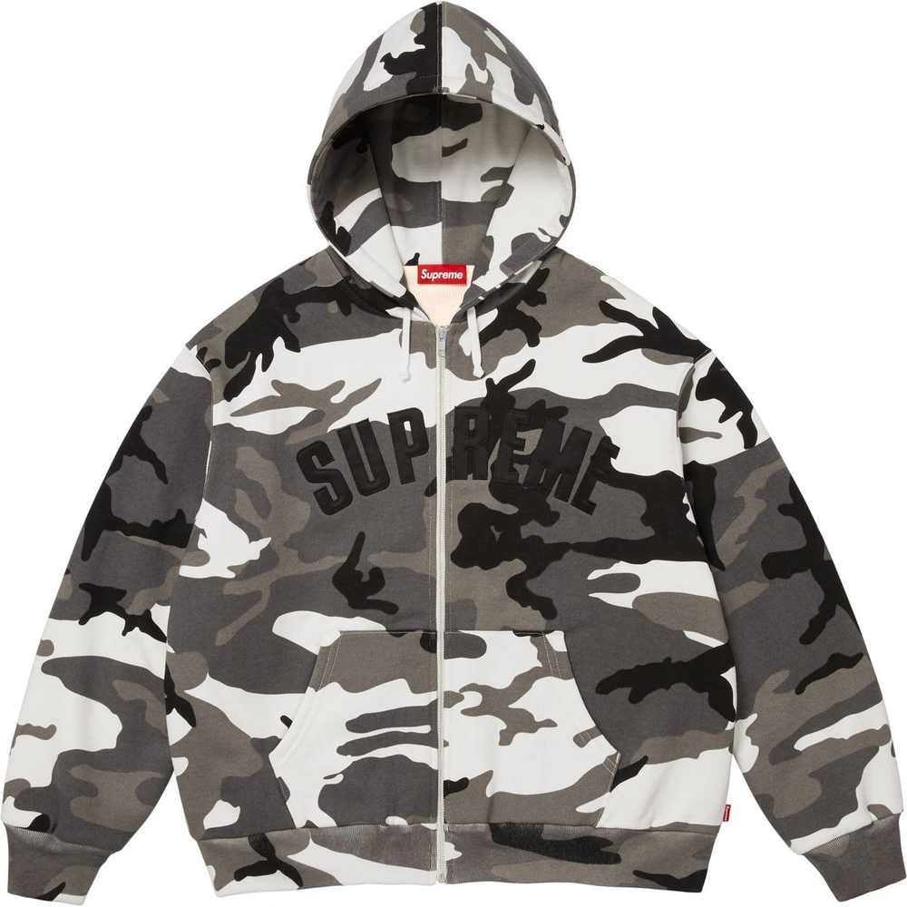 Supreme Arc Thermal Lined Snow Camo Zip Up Hoodie