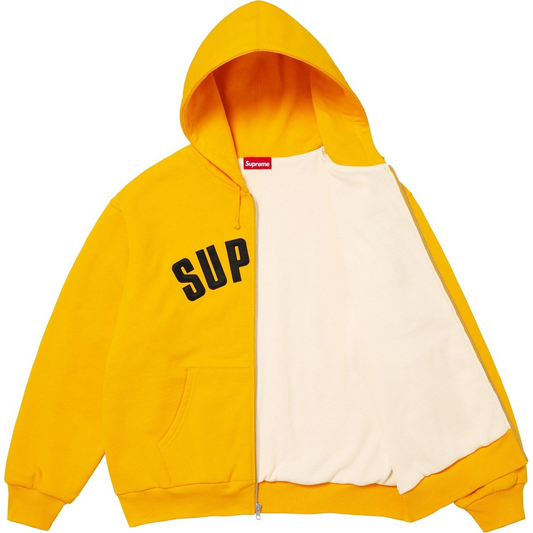 Supreme Arc Thermal Lined Bright Gold Zip Up Hoodie