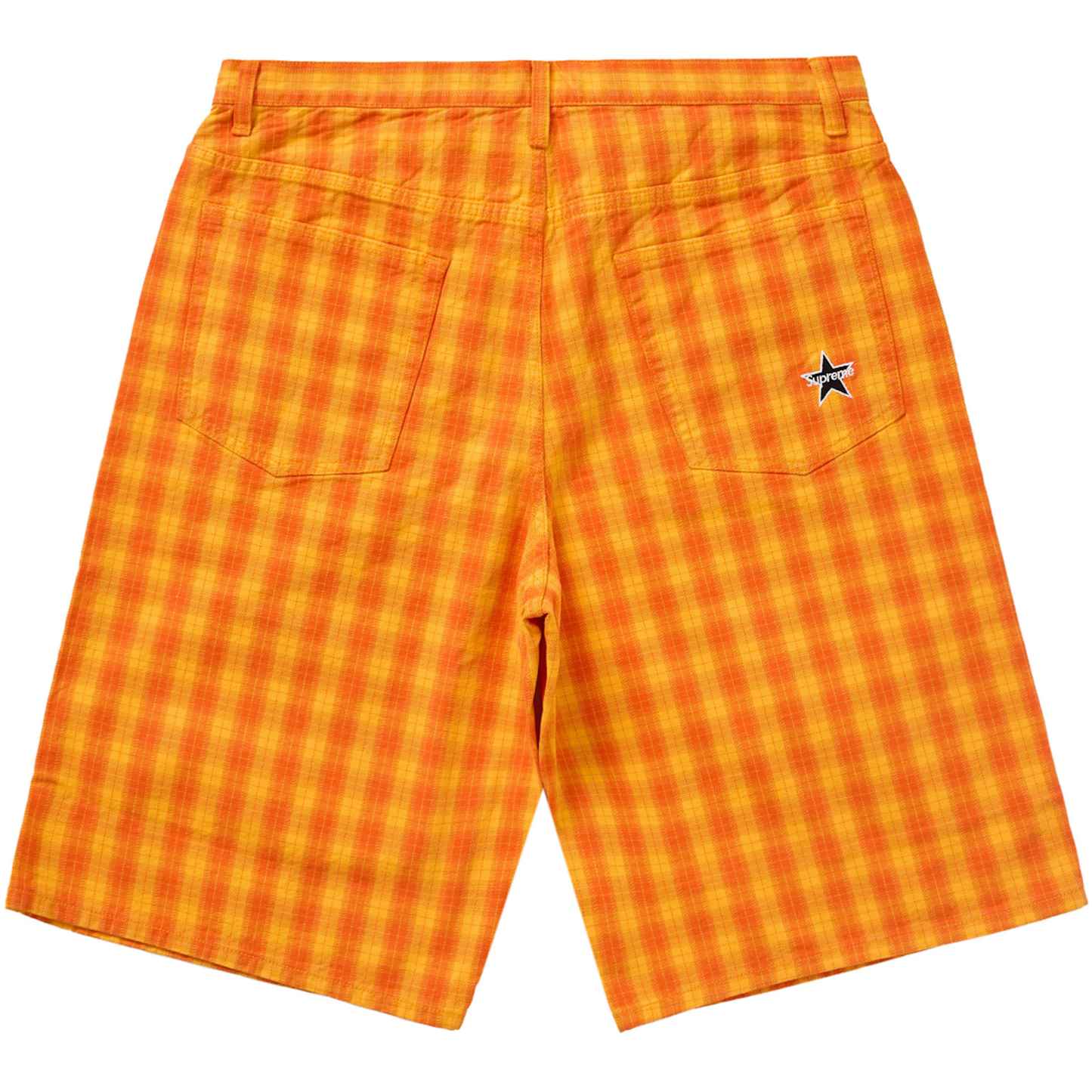 Supreme Baggy Plaid Orange Shorts