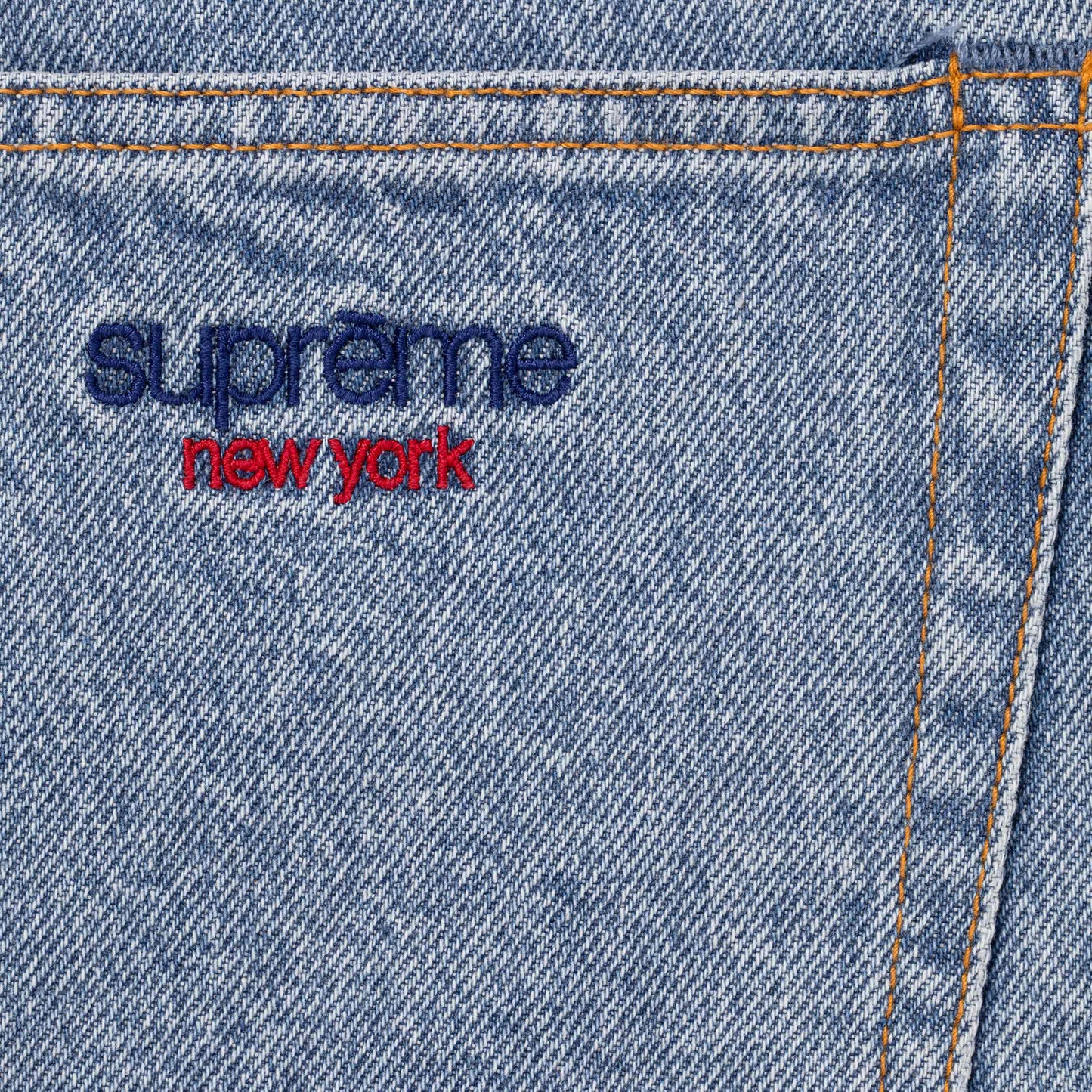 Supreme Baggy Washed Indigo Denim Shorts