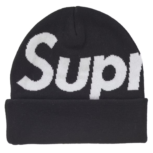 Supreme Big Logo Black Beanie