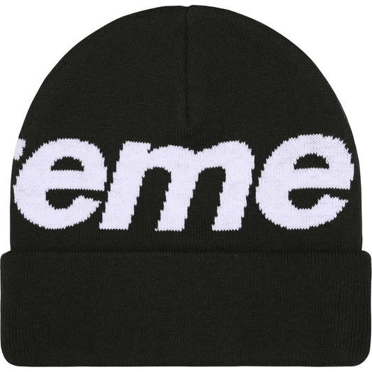 Supreme Big Logo Black Beanie