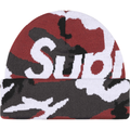 Supreme Big Logo Red Camo Beanie