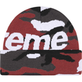 Supreme Big Logo Red Camo Beanie