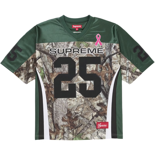 Supreme Breast Cancer Awareness RealTree Camo/Green Football Jersey