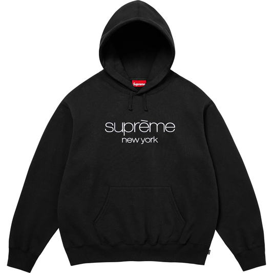 Supreme Classic Logo Black Hoodie