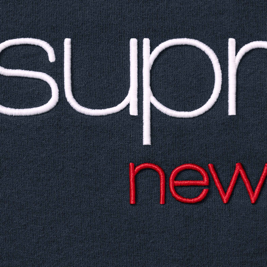 Supreme Classic Logo Navy Hoodie