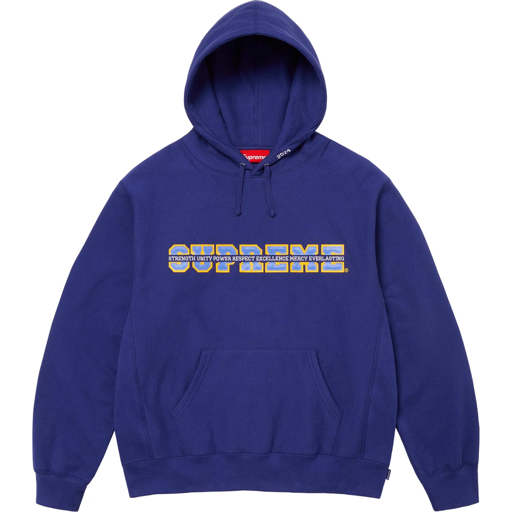 Supreme Collegiate Acronym Dark Royal Hoodie