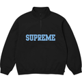 Supreme Collegiate Half Zip Black Pullover