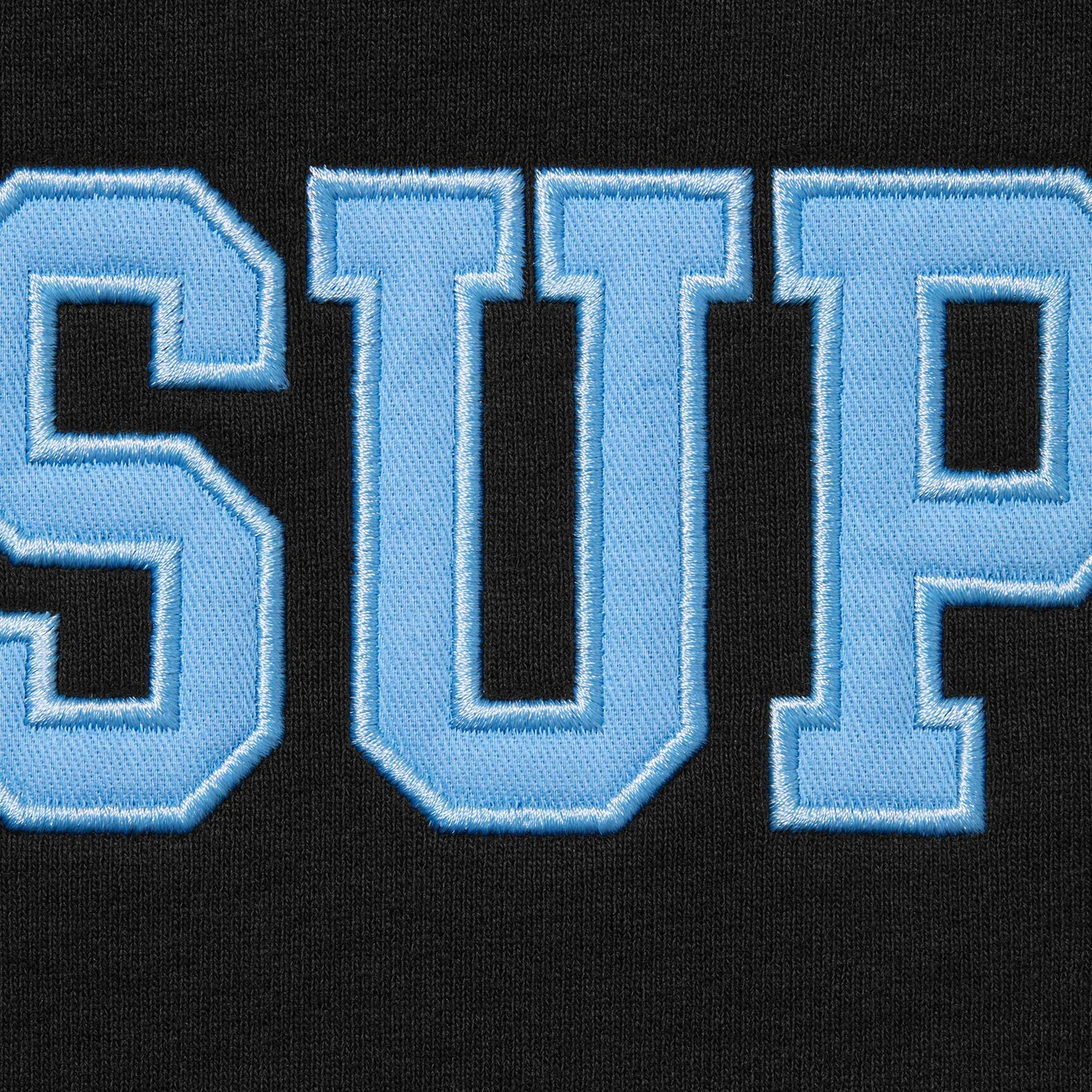 Supreme Collegiate Half Zip Black Pullover