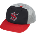 Supreme Contrast S Grey Mesh Back 6-Panel Hat