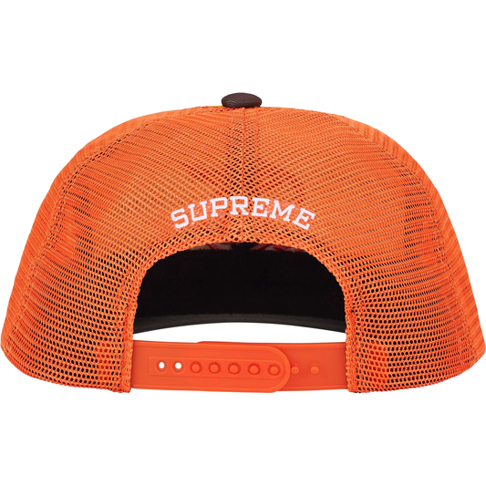 Supreme Contrast S Orange Mesh Back 6-Panel Hat
