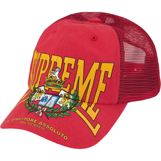 Supreme Crest Red Mesh Back 6-Panel Hat