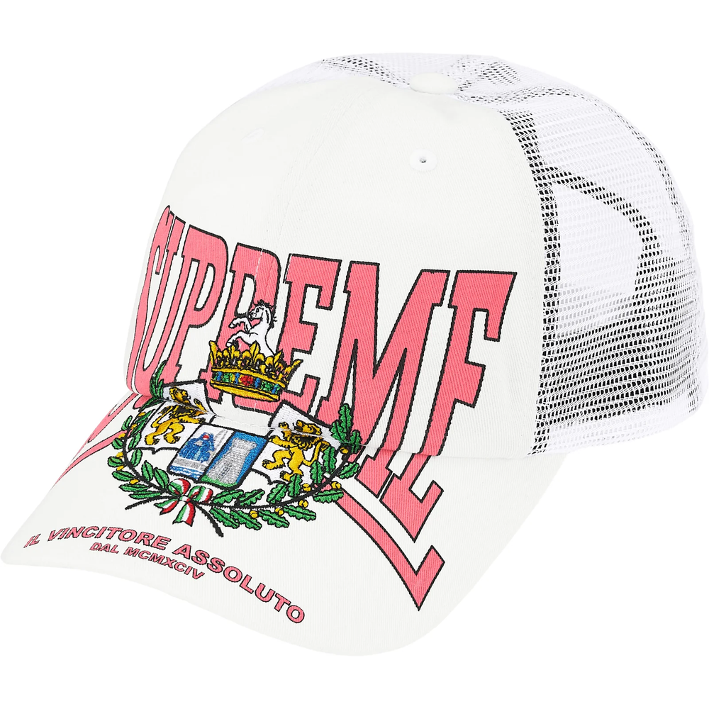 Supreme Crest White Mesh Back 6-Panel Hat