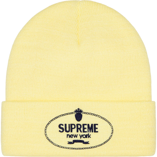 Supreme Crest Light Yellow Beanie