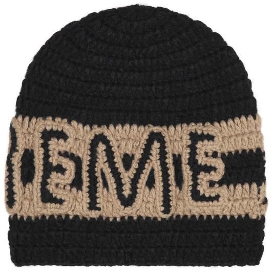 Supreme Crochet Logo Black Beanie