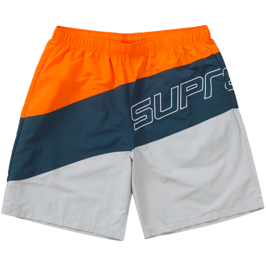 Supreme Curve Grey Nylon Shorts