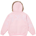 Supreme Faux Fur Light Pink Zip Up Hoodie