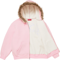 Supreme Faux Fur Light Pink Zip Up Hoodie
