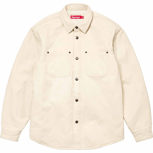 Supreme Faux Shearling Lined Natural Work Shirt