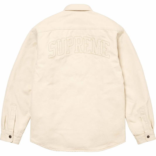 Supreme Faux Shearling Lined Natural Work Shirt