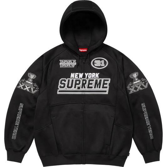Supreme Football Black Zip Up Hoodie