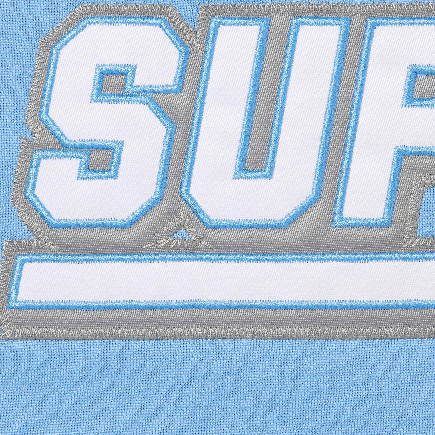 Supreme Football Light Blue Zip Up Hoodie