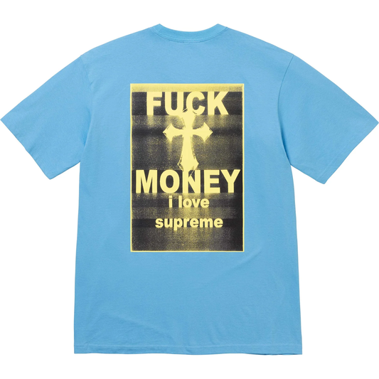 Supreme Fuck Money Bright Blue Tee