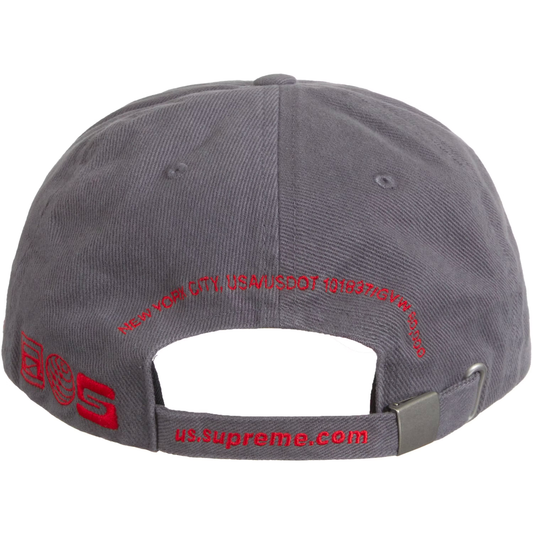 Supreme Jagged Visor Charcoal 6-Panel Hat